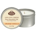 Orange Vanilla Essential Oil Candle 6oz Tin